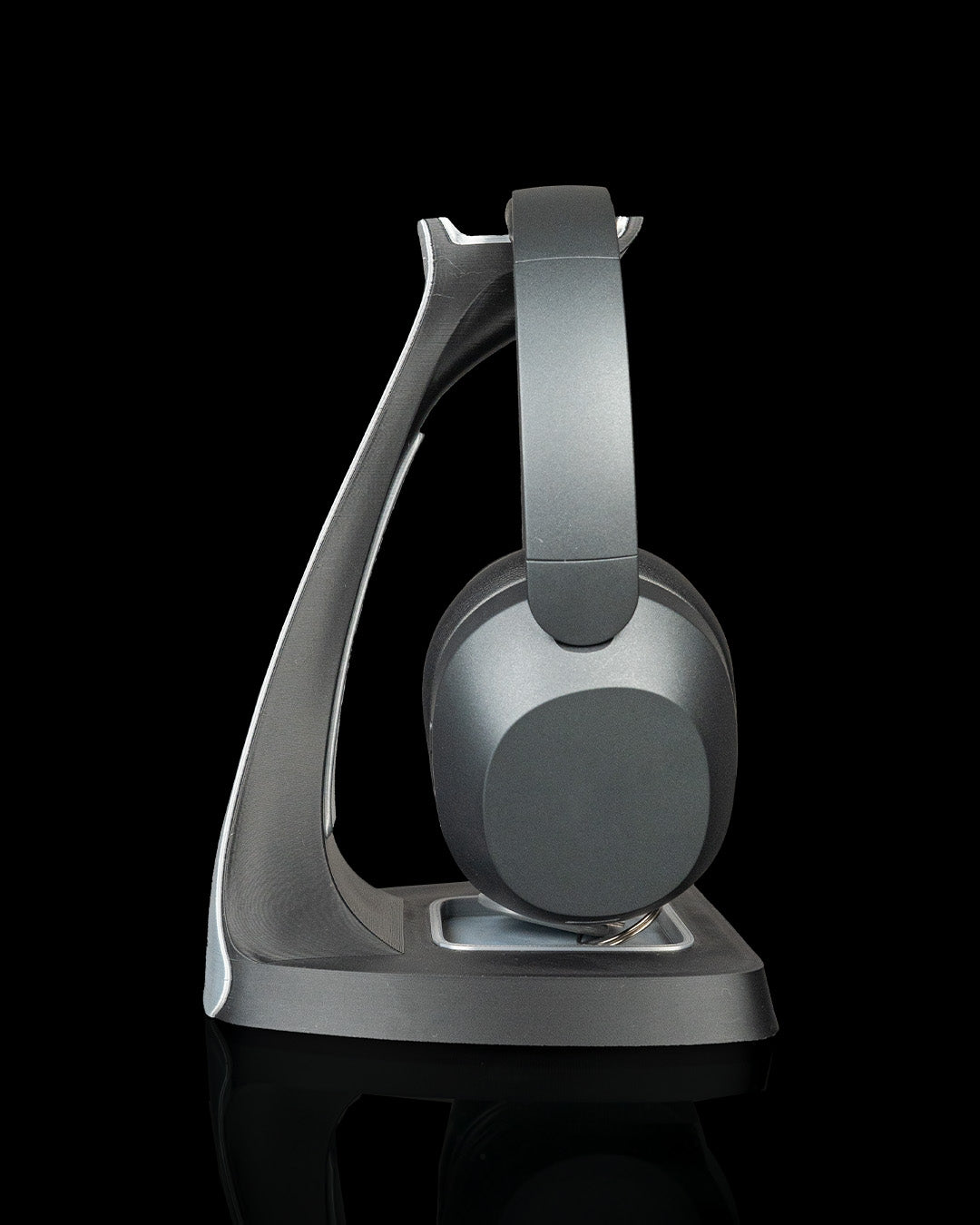 Arch Stand Headphone Holder – 3D Printed Headset Display with Accessory Tray – Gaming Desk Organiser