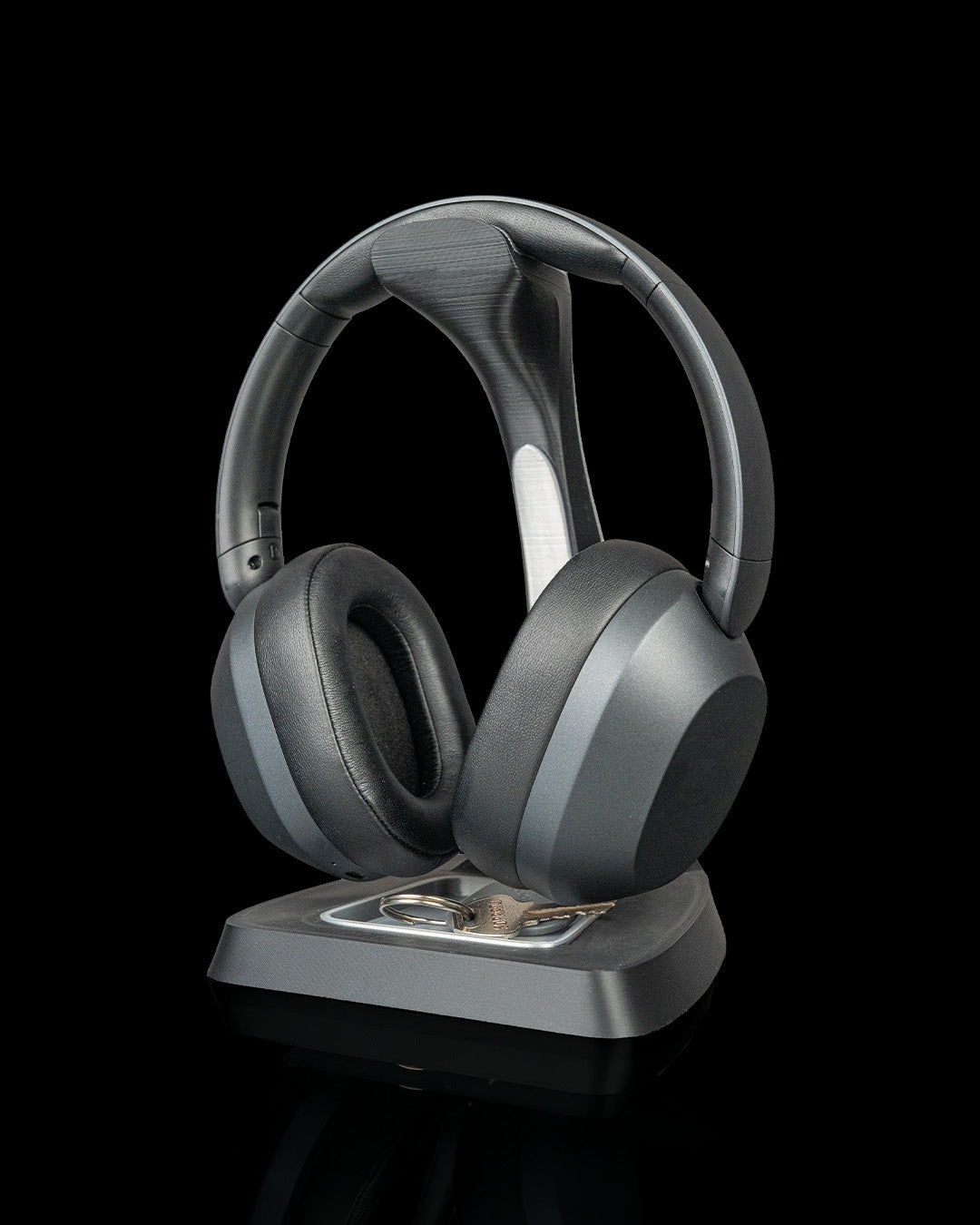 Arch Stand Headphone Holder – 3D Printed Headset Display with Accessory Tray – Gaming Desk Organiser