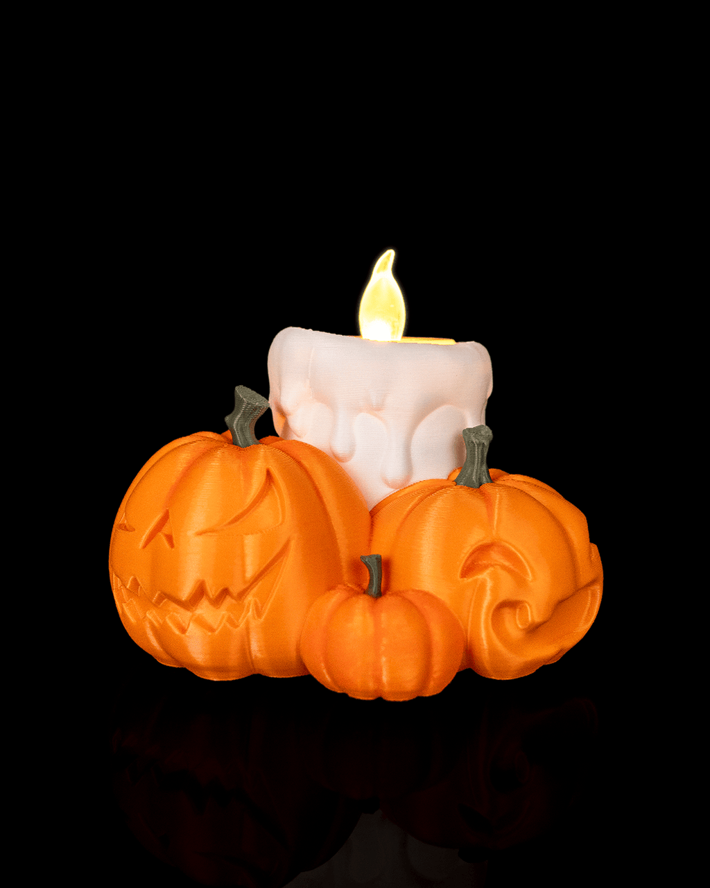 Candlelight Pumpkins Halloween Table Lamp