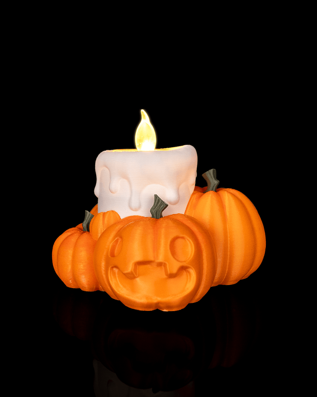 Candlelight Pumpkins Halloween Table Lamp