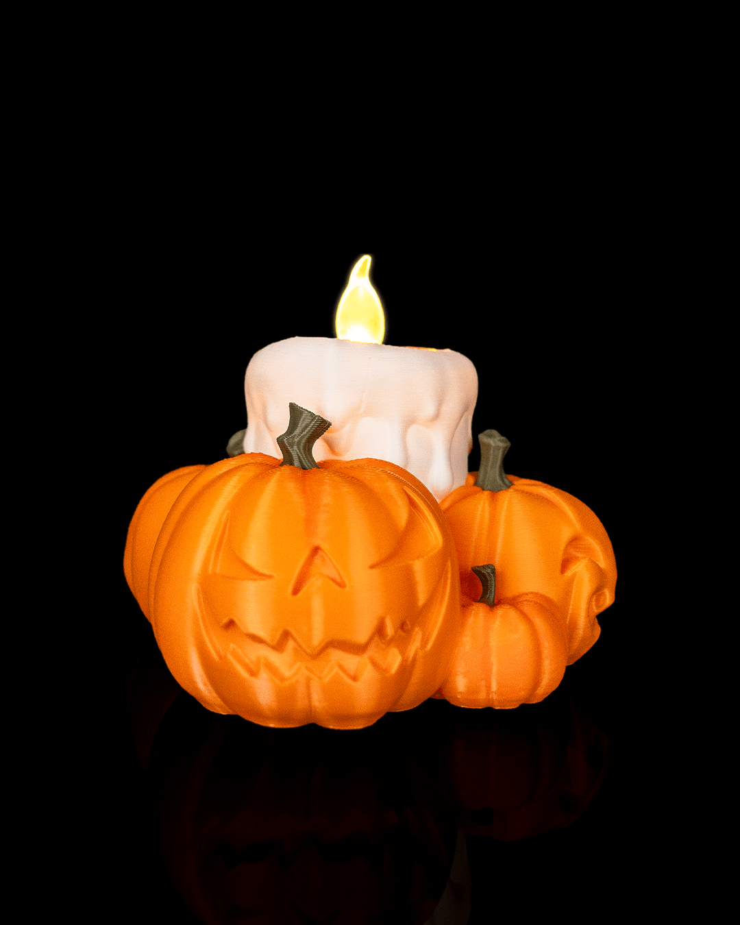 Candlelight Pumpkins Halloween Table Lamp