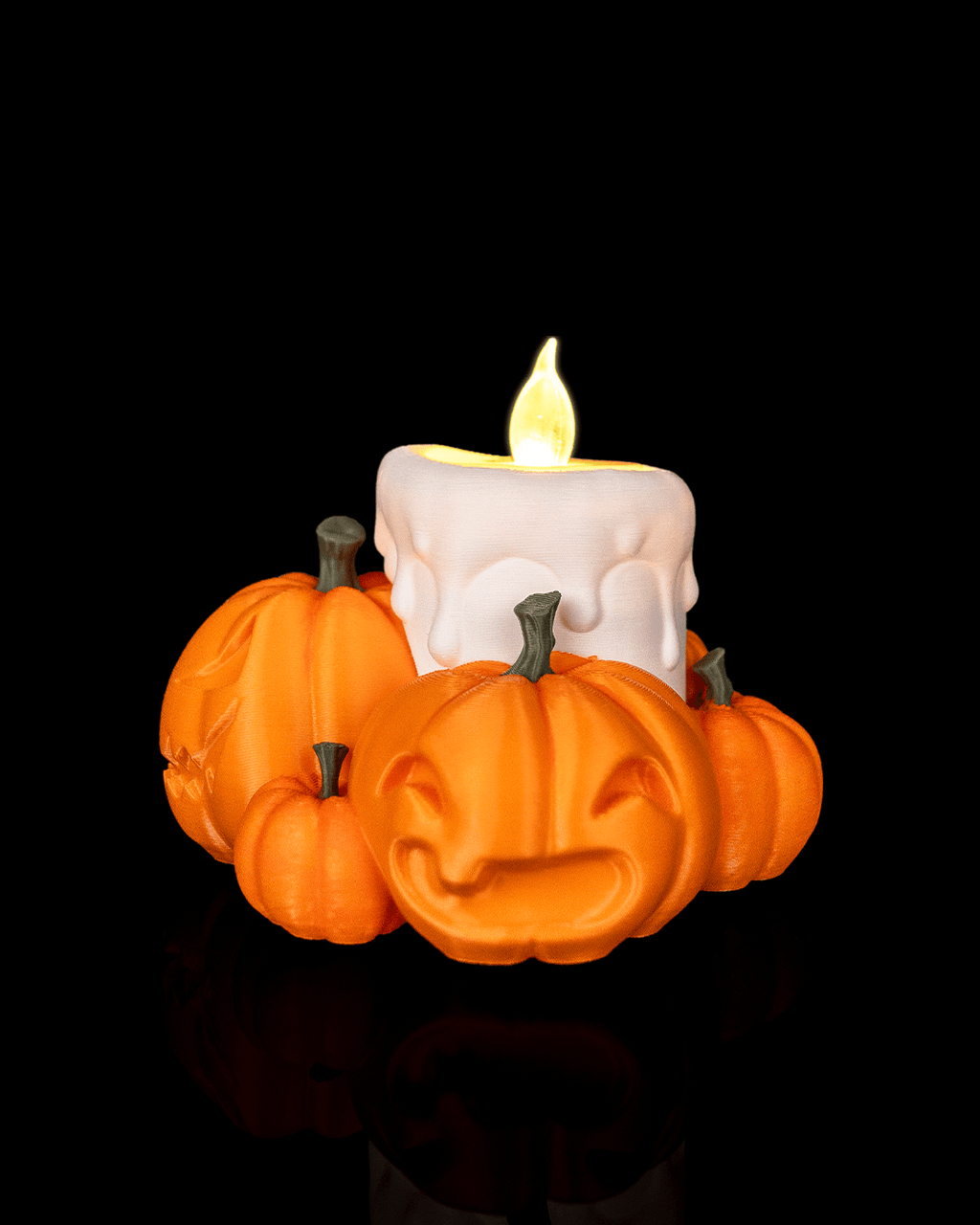 Candlelight Pumpkins Halloween Table Lamp