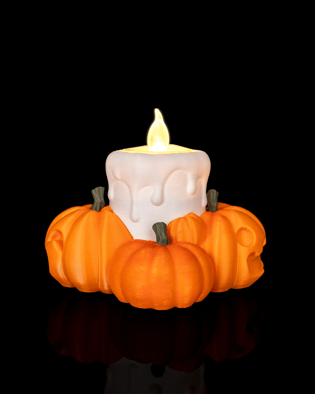 Candlelight Pumpkins Halloween Table Lamp