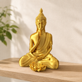 Silk Buddha Statue with Lotus – 16 cm