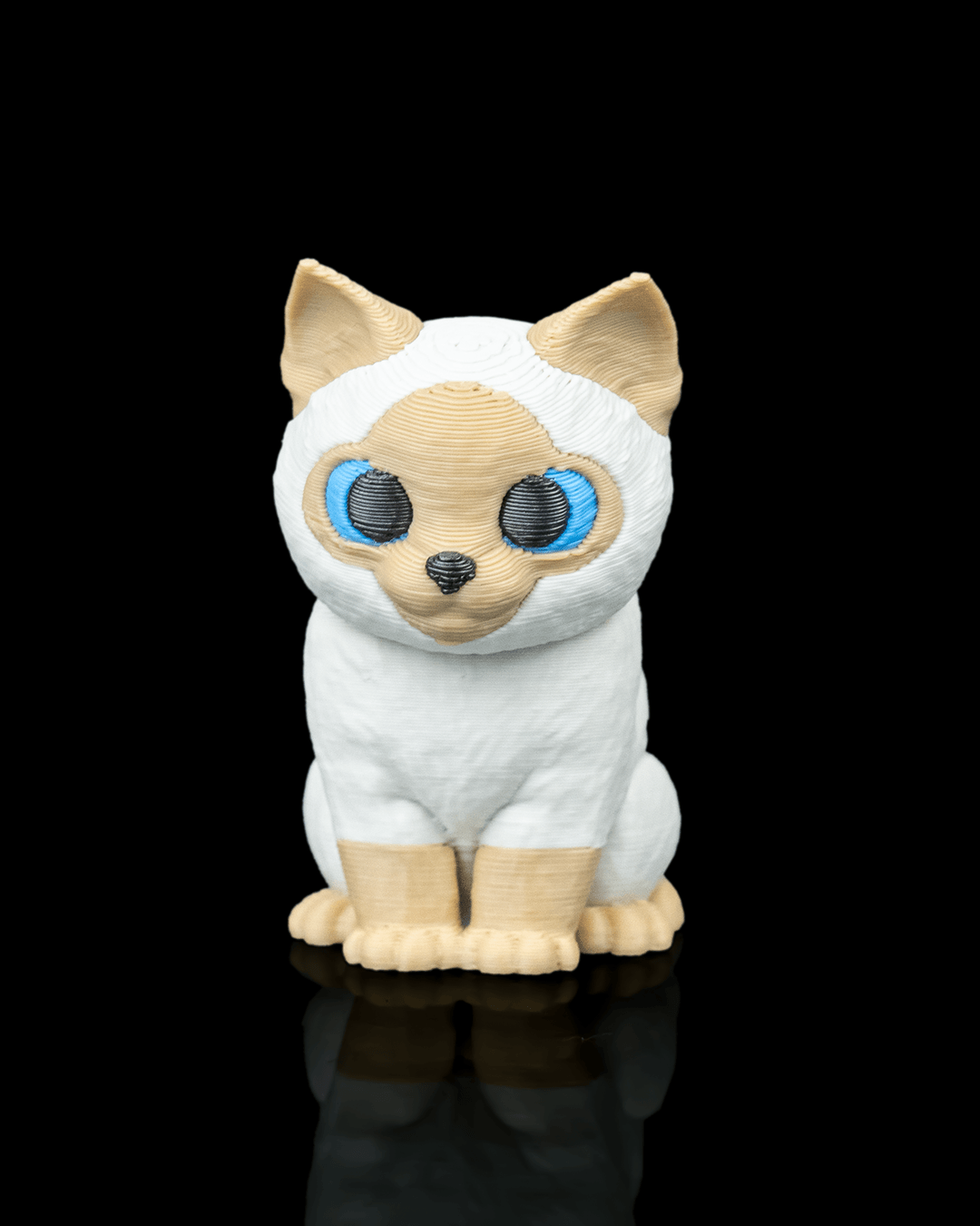 Cuddle Pack Siamese collectible figure of a cute Siamese kitten with blue eyes and soft pastels.
