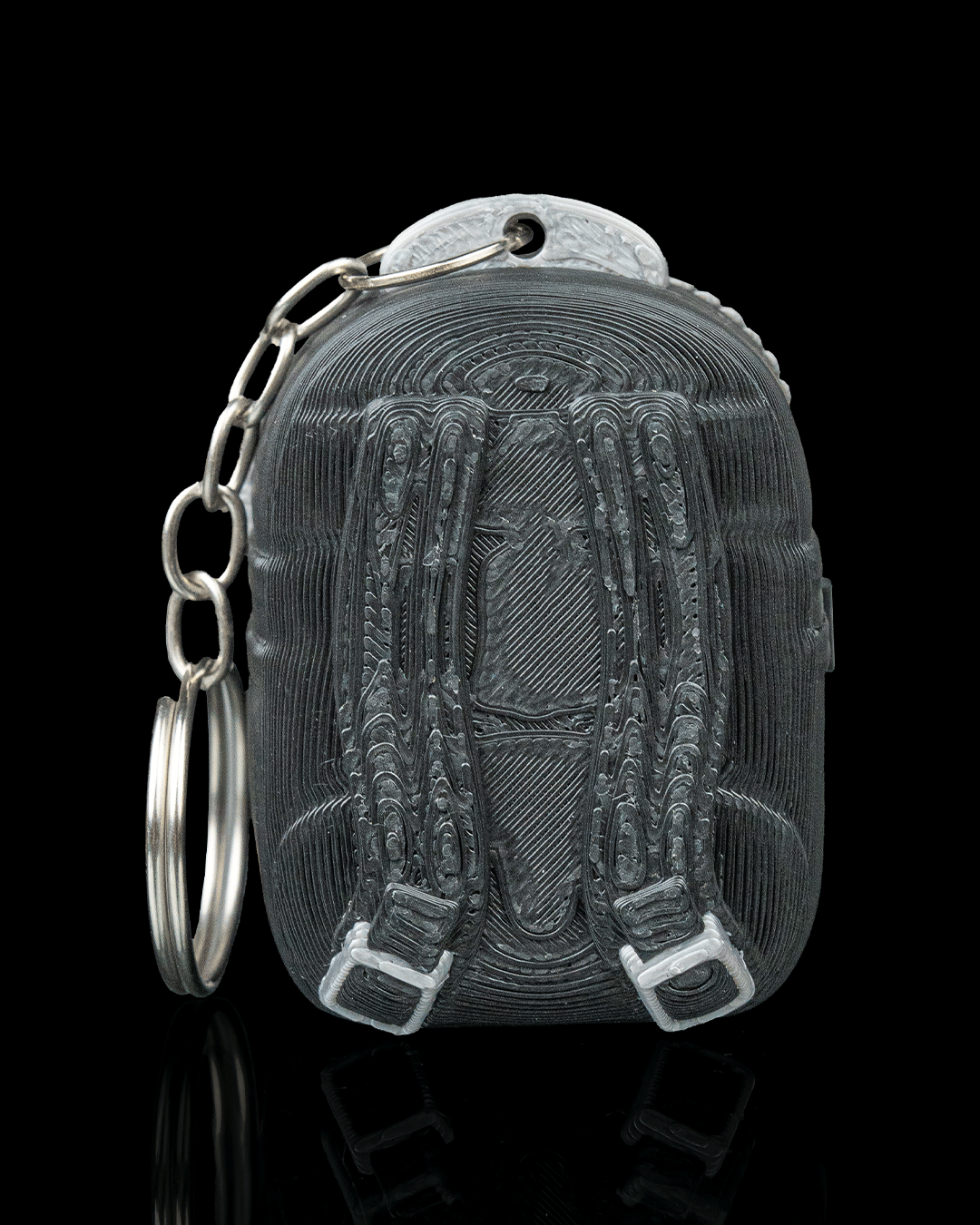 Everyday Pack British Shorthair 3D printed collectible keychain of a stylish backpack design.