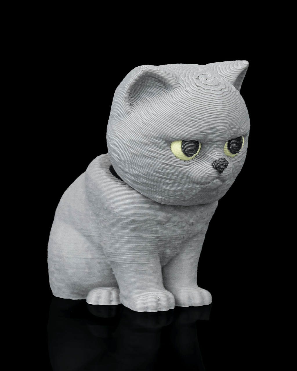 Everyday Pack British Shorthair 3D printed collectible cat figure with round face and adorable expression.