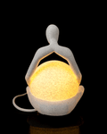 Inner Light Table Lamp – 3D Printed Meditation Figure Light – Modern Zen Décor and Mindfulness Gift