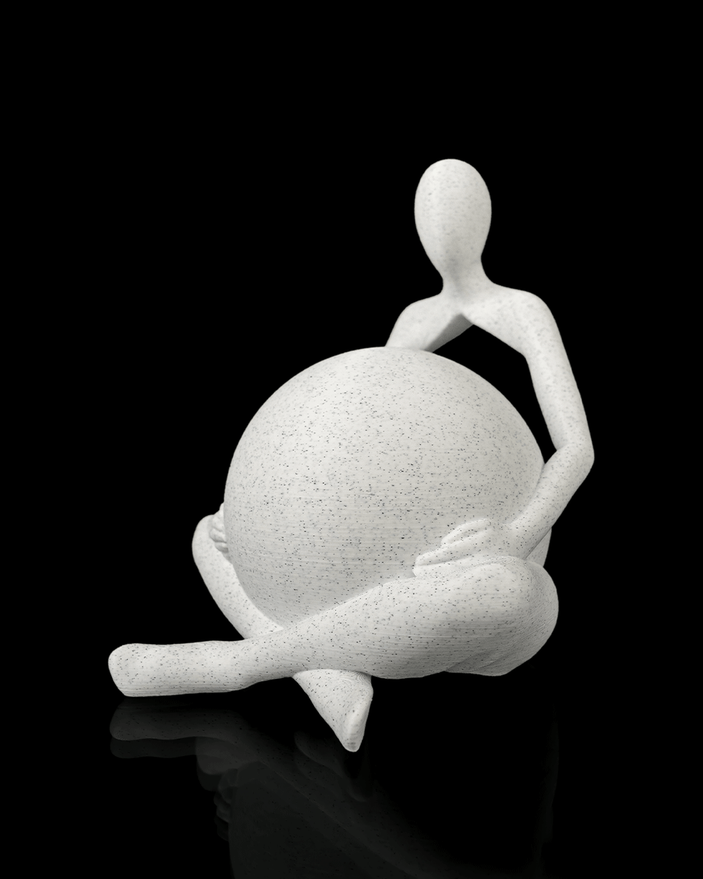 Inner Light Table Lamp – 3D Printed Meditation Figure Light – Modern Zen Décor and Mindfulness Gift