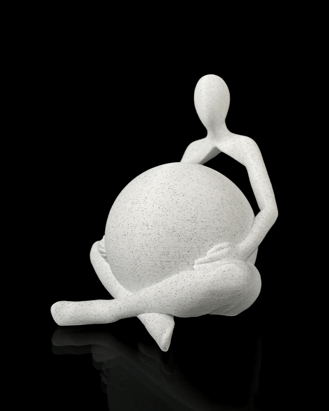 Inner Light Table Lamp – 3D Printed Meditation Figure Light – Modern Zen Décor and Mindfulness Gift