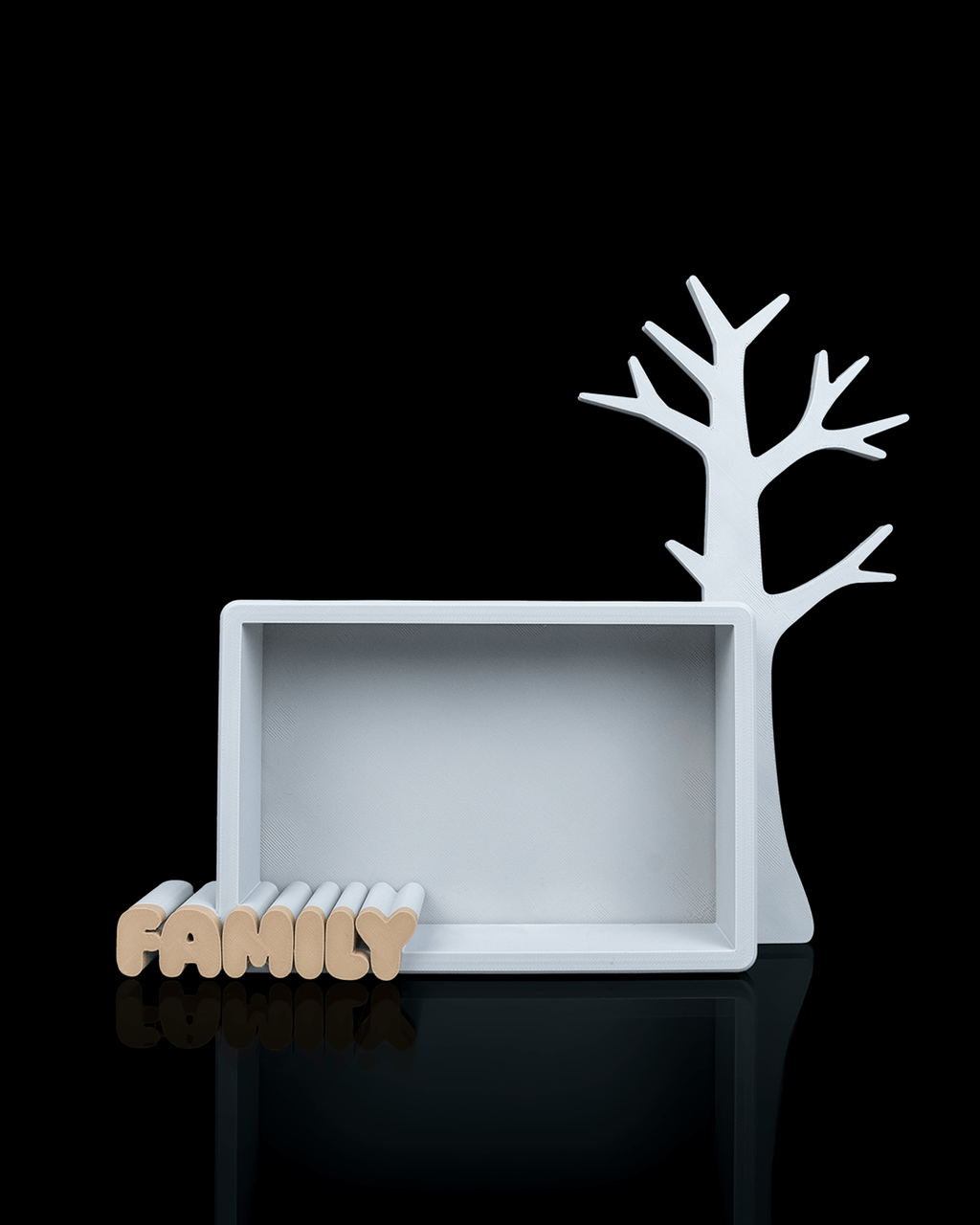Keepsake Tree Photo Frame & Jewellery Organiser – 3D Printed Necklace, Ring and Bracelet Holder – Family Gift