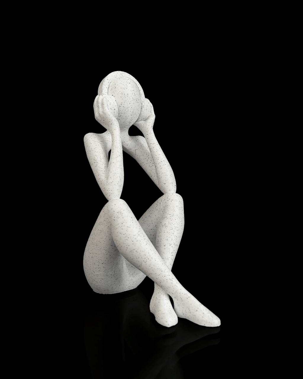 3D Printed Headphone Sculpture – Modern Music Lover Figurine, Audiophile Gift