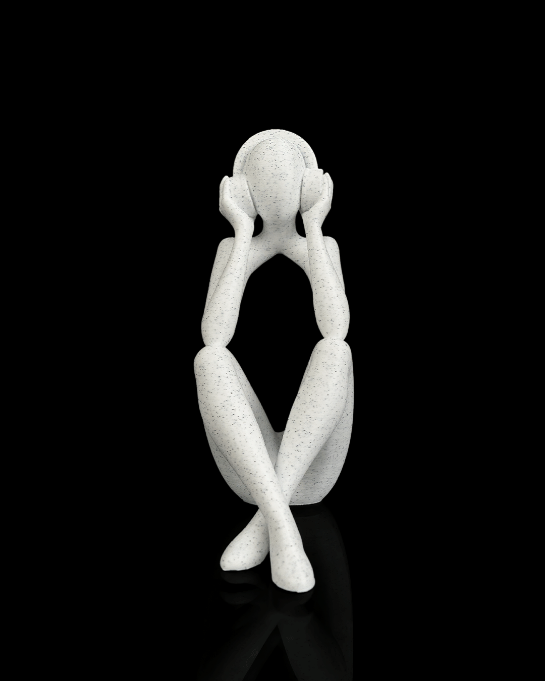 3D Printed Headphone Sculpture – Modern Music Lover Figurine, Audiophile Gift