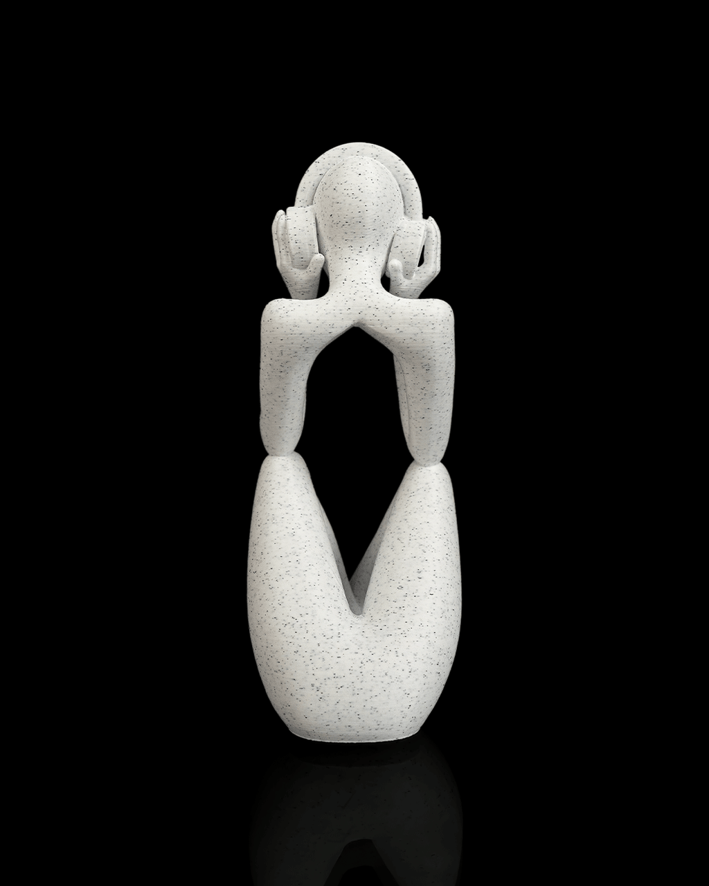 3D Printed Headphone Sculpture – Modern Music Lover Figurine, Audiophile Gift