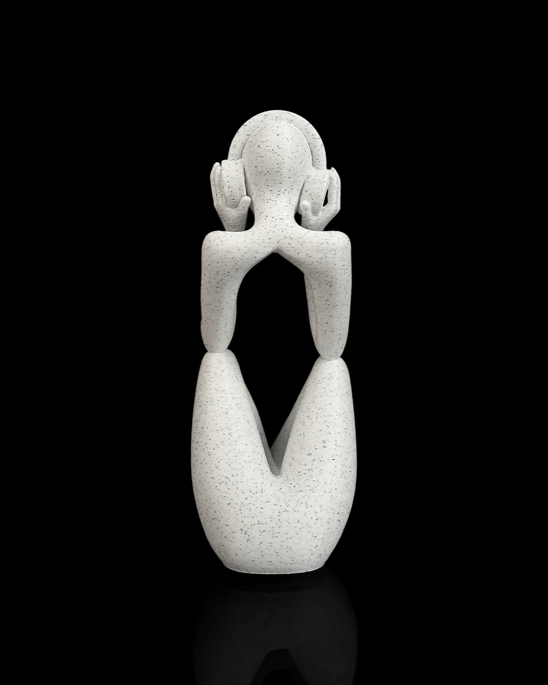 3D Printed Headphone Sculpture – Modern Music Lover Figurine, Audiophile Gift