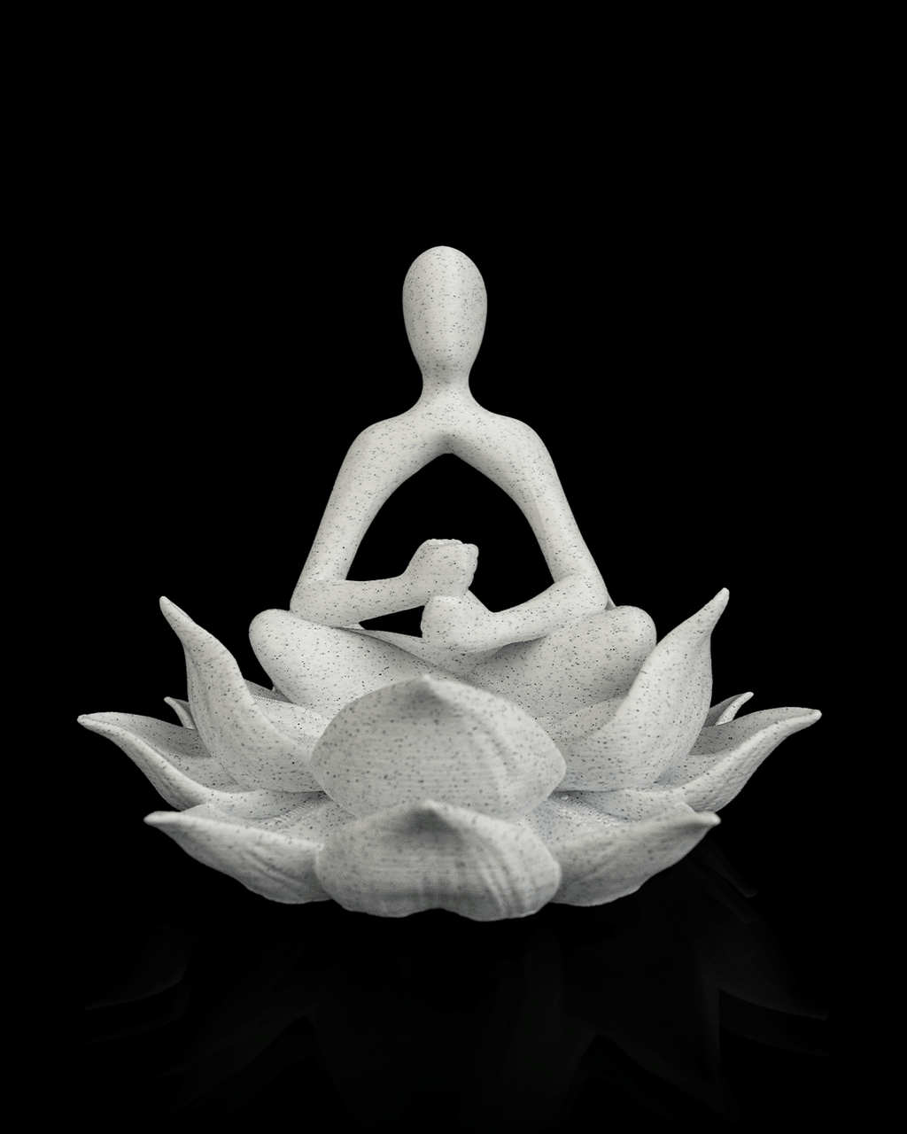 3D Printed Lotus Planter – Meditation Figure Flower Holder, Zen Yoga Décor