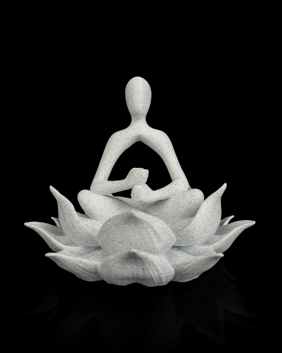3D Printed Lotus Planter – Meditation Figure Flower Holder, Zen Yoga Décor