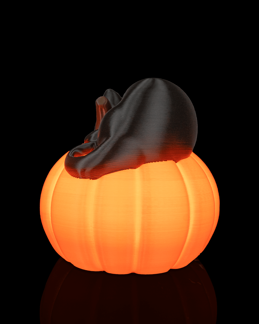 Sleepy Cat Halloween Table Lamp