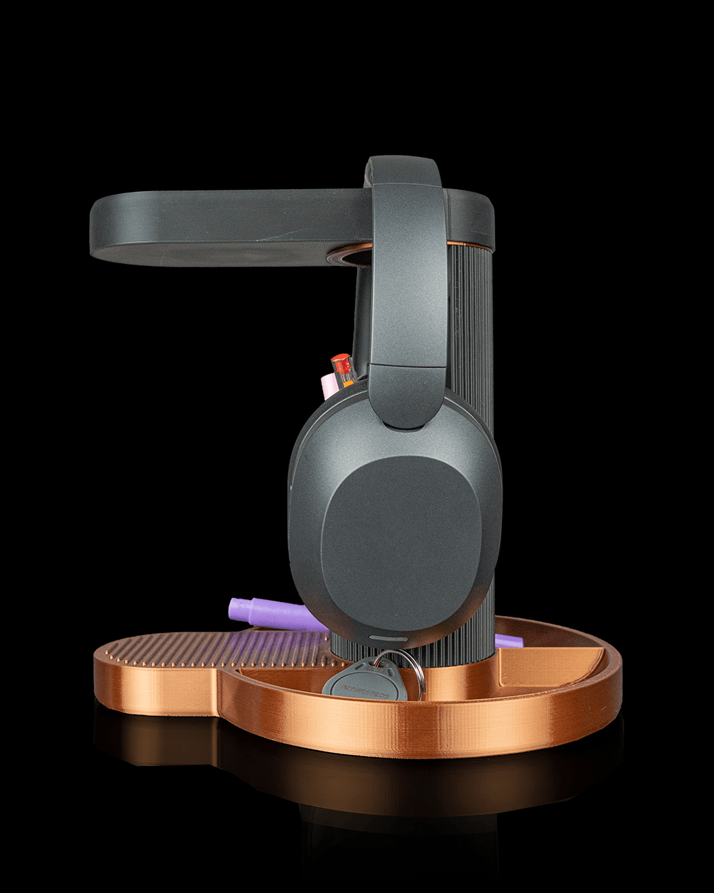 Tower Trio Headphone  Holder – 3D Printed Headset Stand, Pen Pot and Gaming Desk Organiser