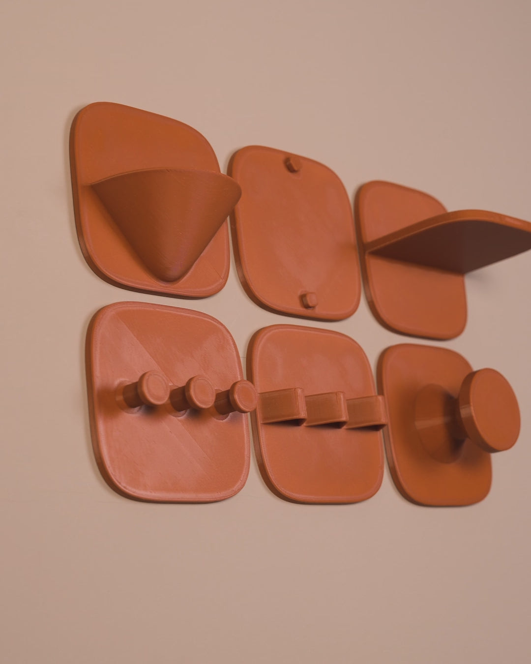 Mod Wall Full Bundle – Modular Wall Organiser Set – 3D Printed Shelf, Key Hooks, Plant Holder and Storage