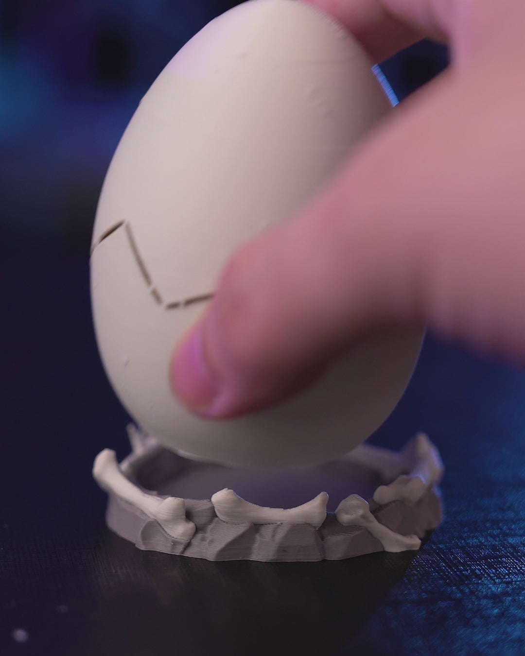 Tiny Triceratops Dino Egg