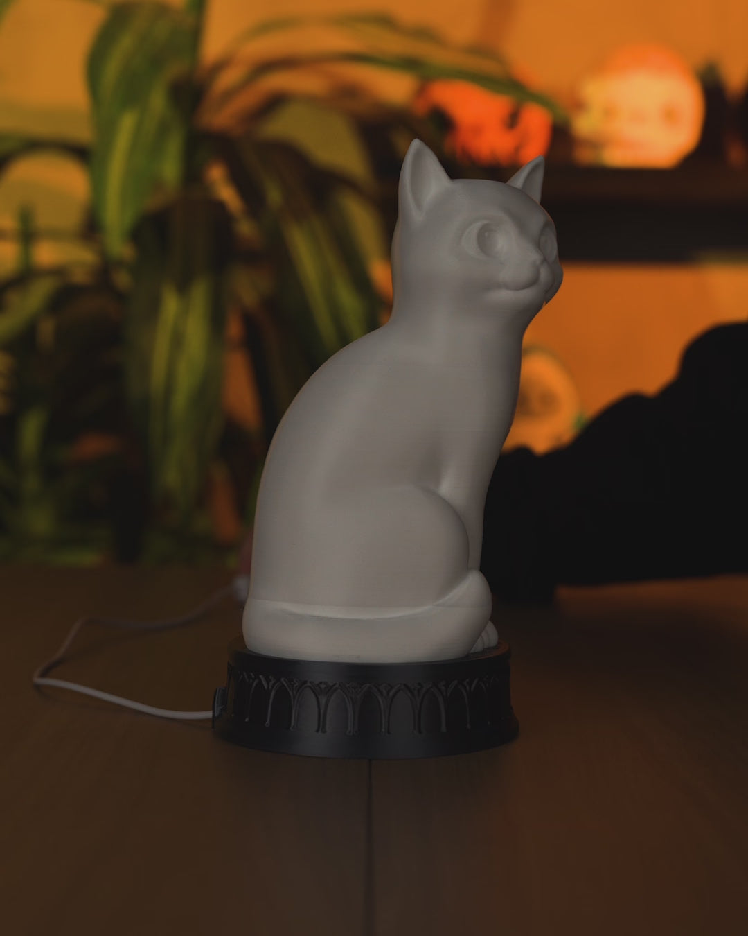 X-Ray Cat Skeleton Table Lamp