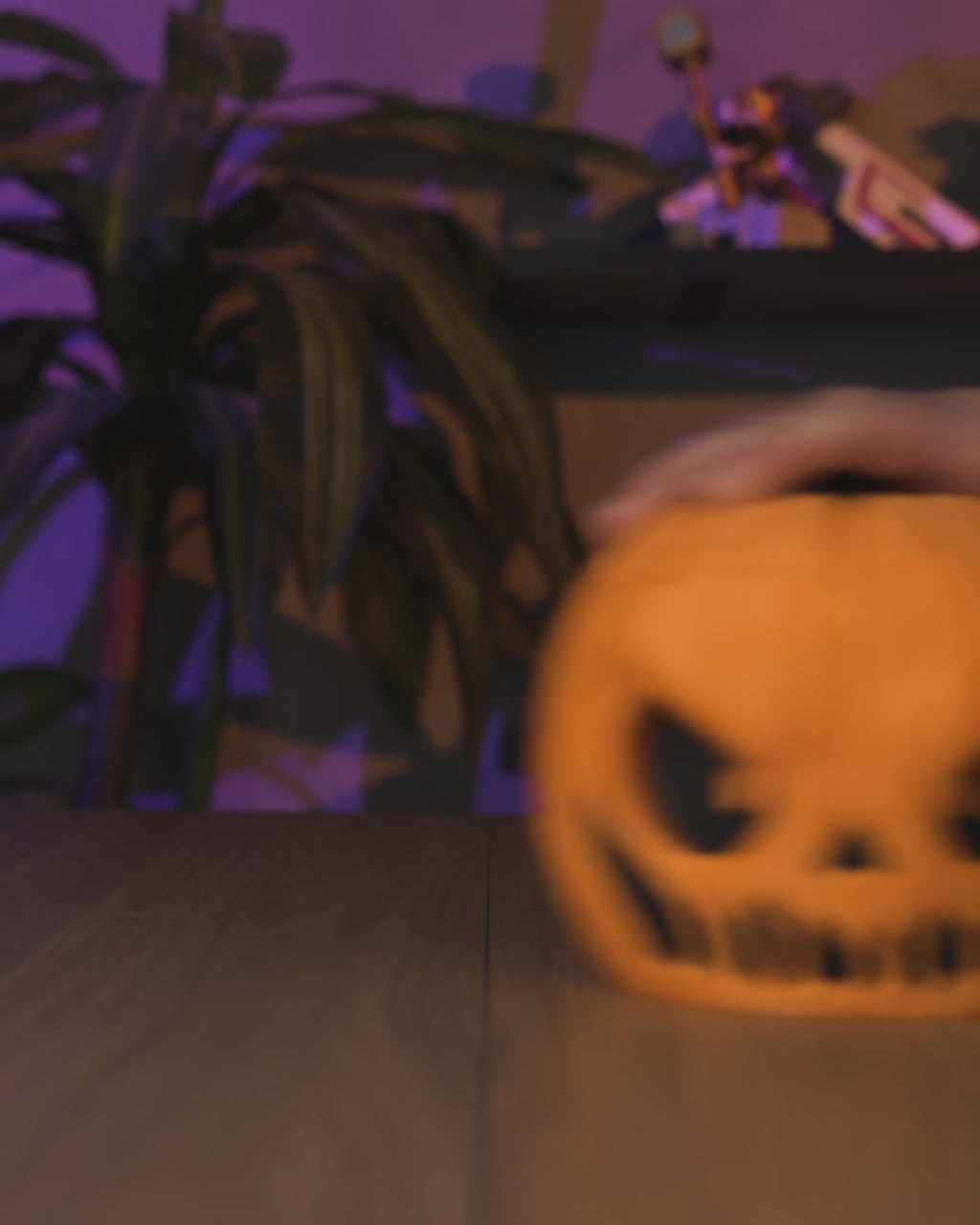 Possessed Pumpkin Halloween Candy Bowl