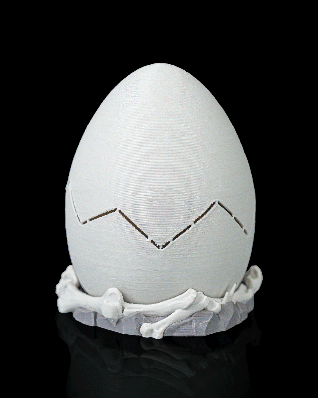 Tiny Triceratops Dino Egg