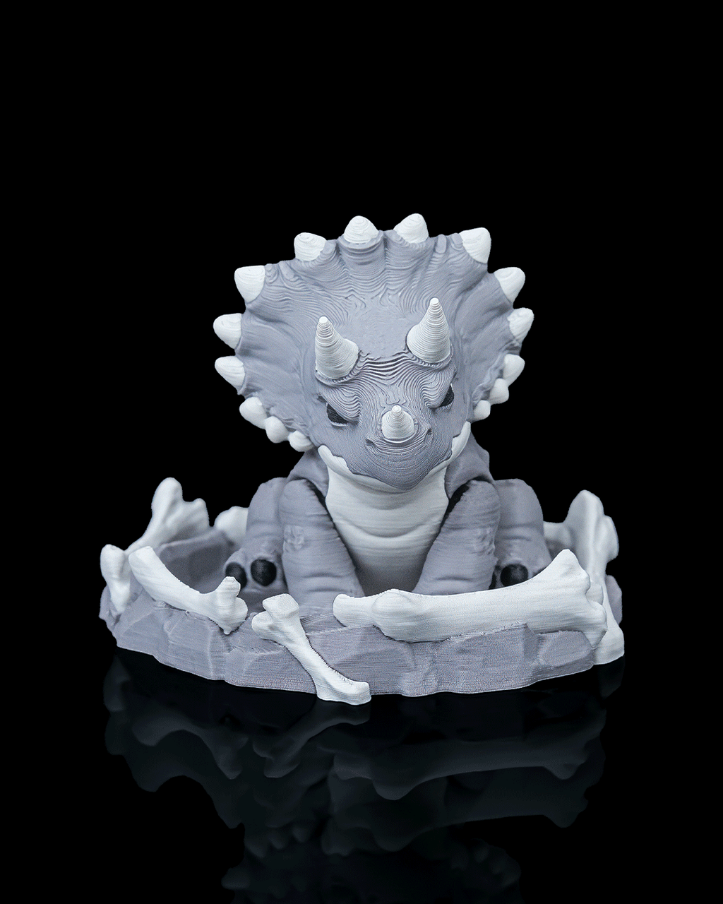 Tiny Triceratops Dino Egg