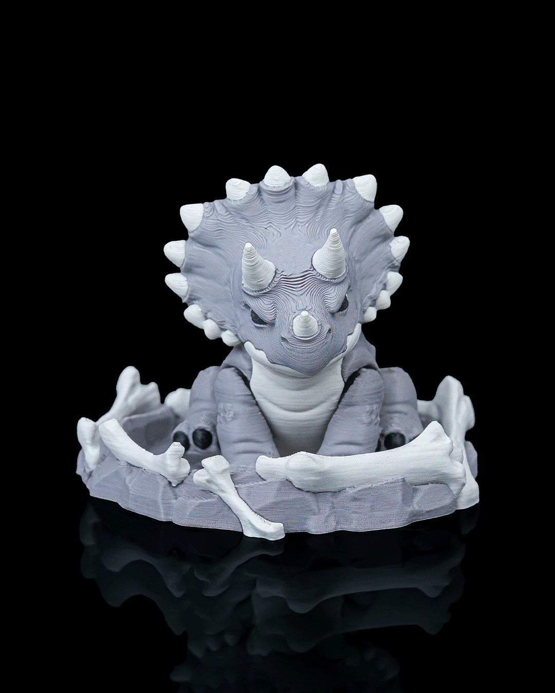 Tiny Triceratops Dino Egg