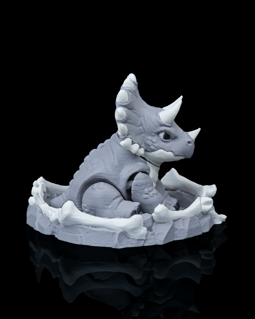 Tiny Triceratops Dino Egg