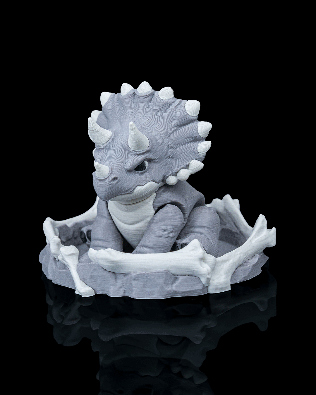 Tiny Triceratops Dino Egg